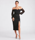 Jolene Formal Chiffon Off-The-Shoulder Dress