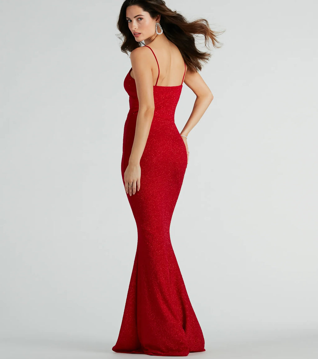 Kelsie Formal Glitter Mermaid Dress