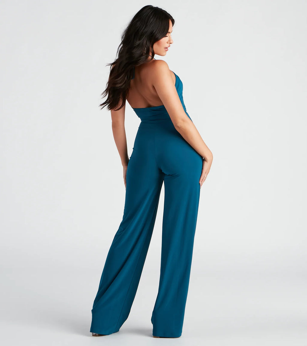 Sleek And Sultry Halter Jumpsuit