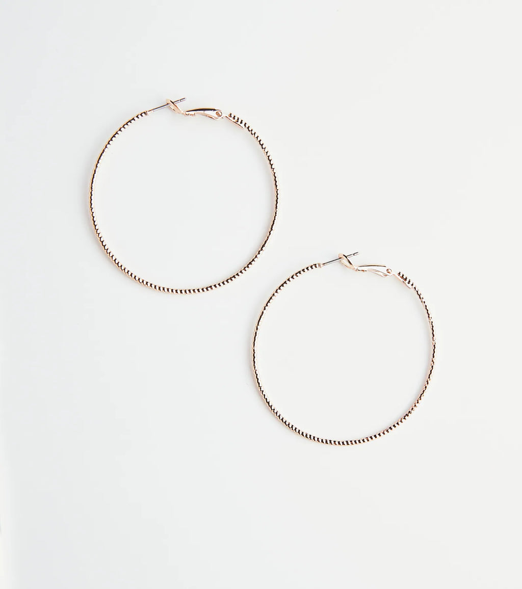 Tiny & Textured Shimmer Hoops
