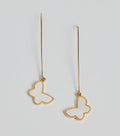 Cute Detail Butterfly Charm Threader Earrings