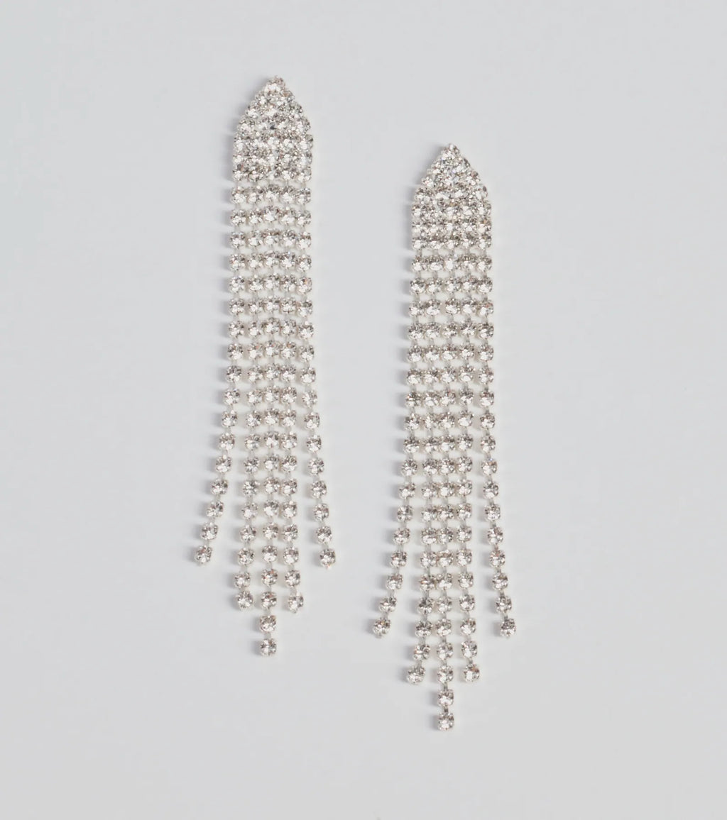 Elegant Addition Rhinestone Chandelier Earrings