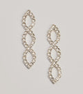Luxe Moment Infinity Drop Rhinestone Earrings