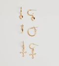 Chic And Trendy Huggie Hoop Earrings Set