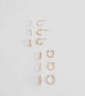 Trendy Radiance Six-Pack Hoop And Huggie Earrings