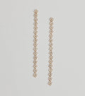 Glam And Glisten Rhinestone Linear Earrings