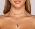 Cross Cham And Coins Necklace