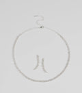 Classic Rhinestone Collar And Duster Set