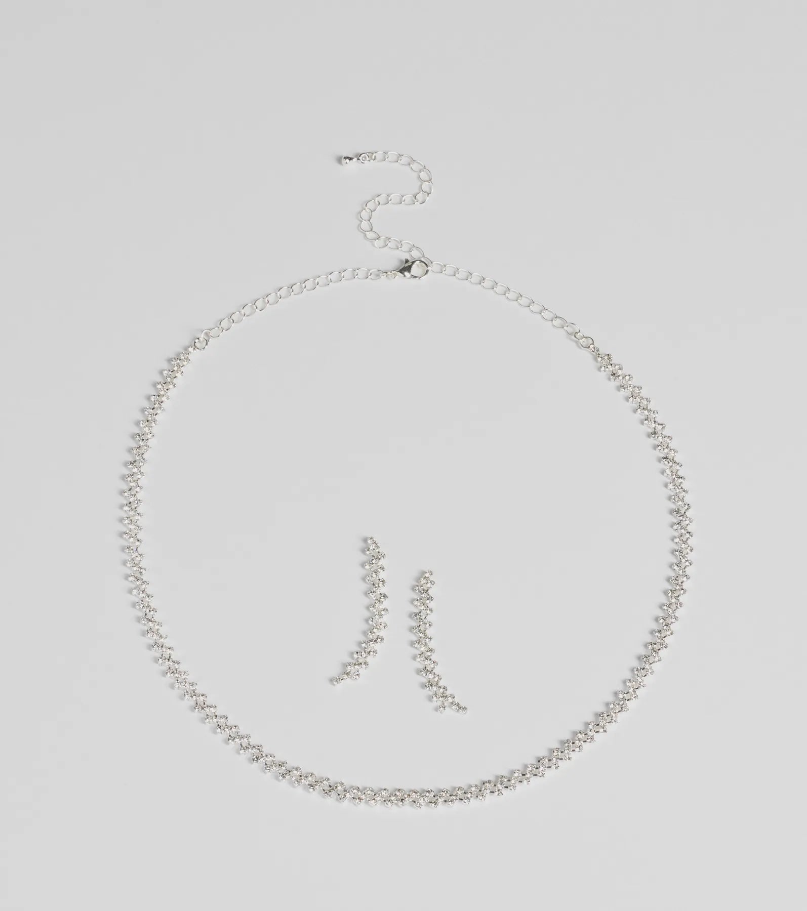 Classic Rhinestone Collar And Duster Set