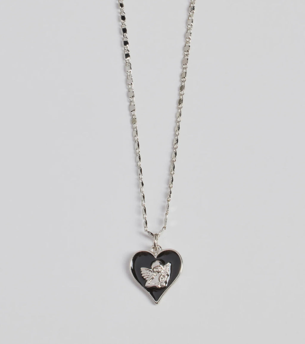 Adorable Vibe Angel Heart Charm Necklace