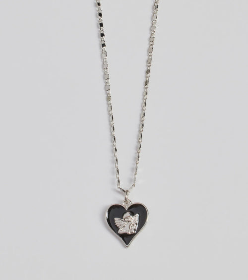 Adorable Vibe Angel Heart Charm Necklace