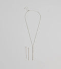 Luxe Gleam Rhinestone Necklace And Earrings Set