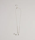 Chic Delicate Rhinestone Necklace And Earrings Set