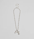 Graceful Radiance Rhinestone Cross Pendant Necklace