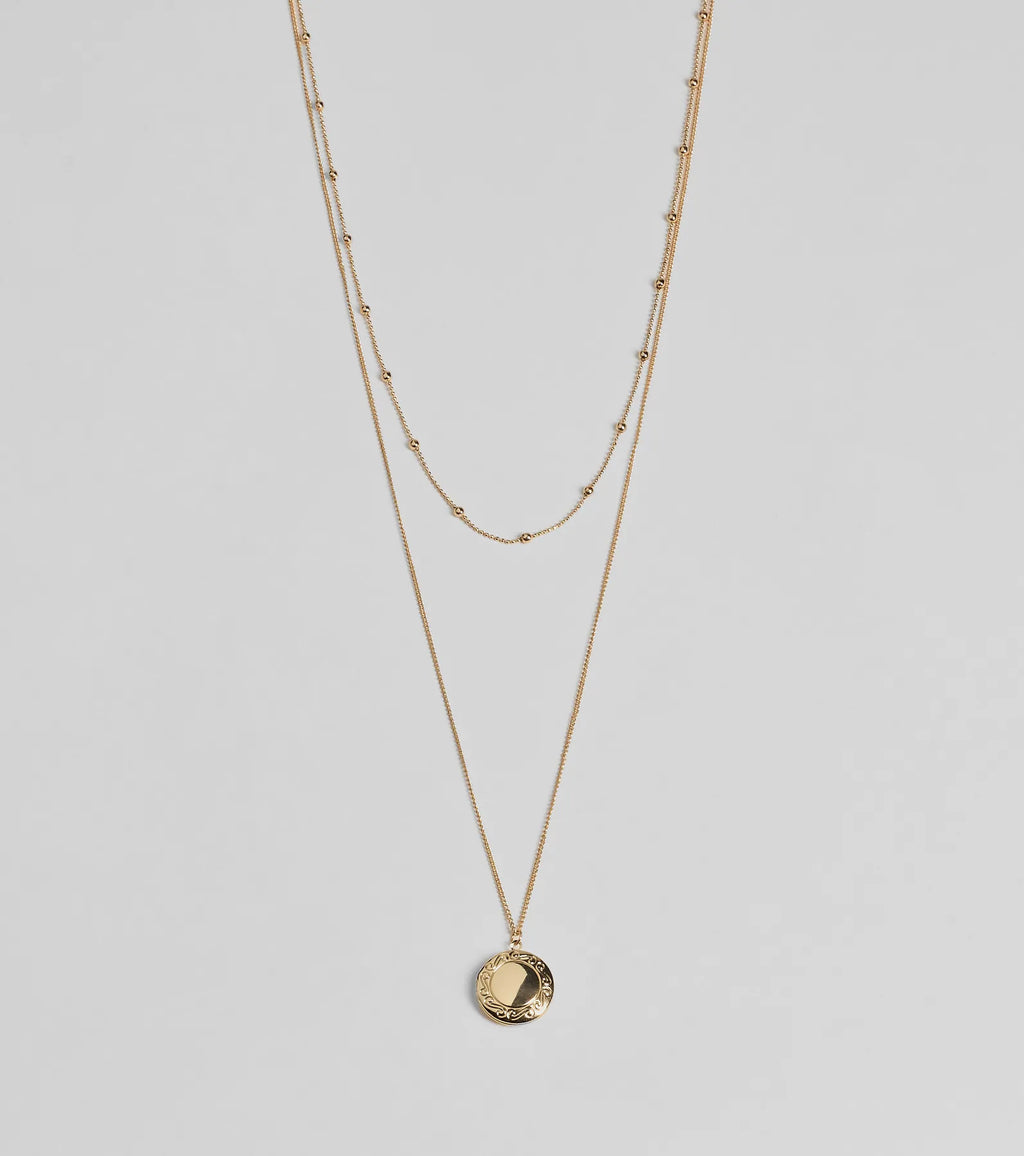 Forever Yours Layered Locket Necklace