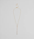 Dainty Sparkle Rhinestone Lariat Necklace