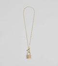 Glam Secret Lock Pendant Charm Necklace