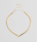 Sleek Sparkle Rhinestone Herringbone Chain Necklace