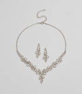 Time To Shine Faux Pearl And Teardrop Rhinestone Necklace Set