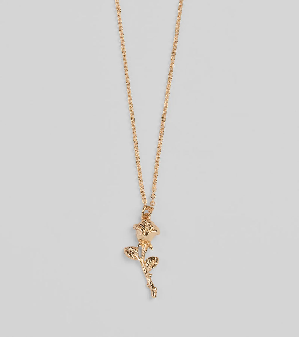 Divine Enchantment Rose Charm Necklace