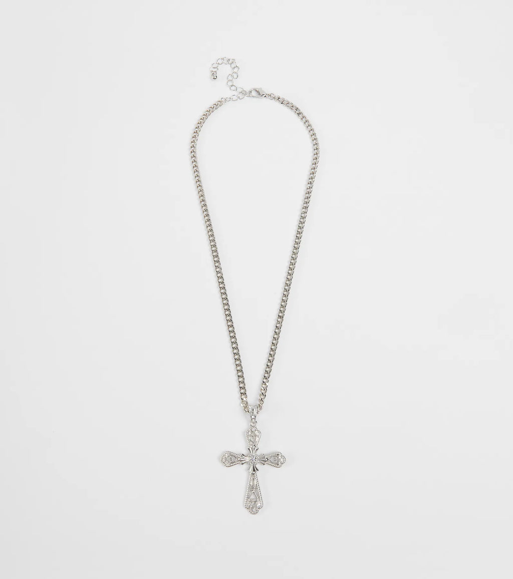 Simply Blessed Statement Cross Necklace