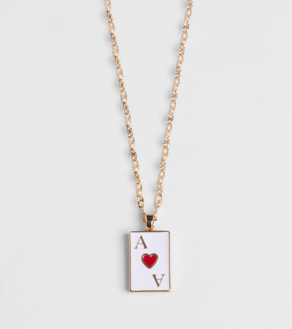 Ace Of Hearts Pendant Necklace