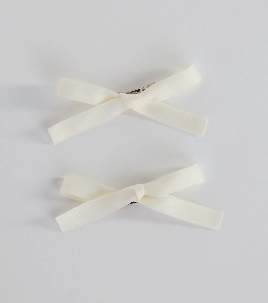 Dainty And Chic Short Hair Bow Clip Set