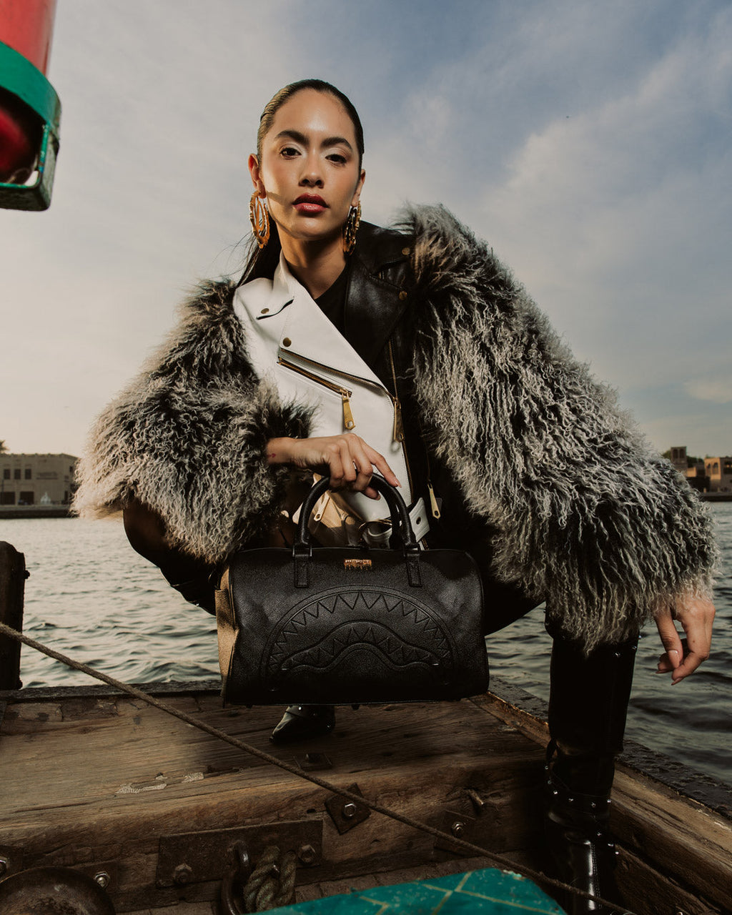 GOLD BRICK DRIP MINI DUFFLE