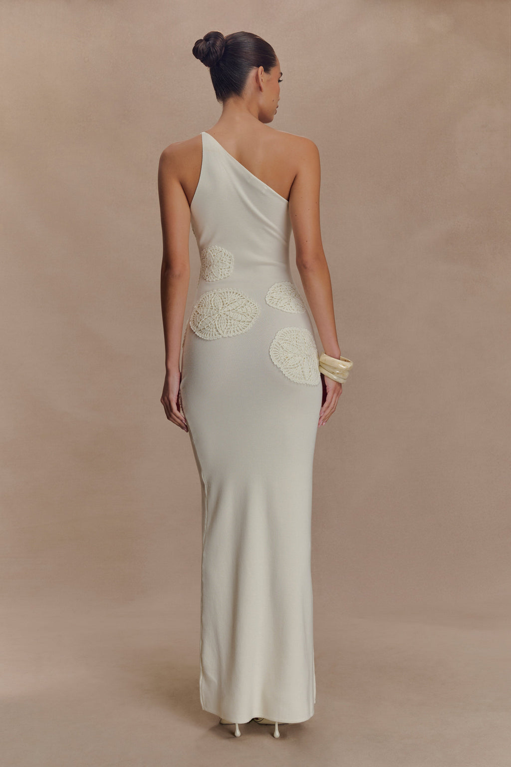 Teneika Crochet Knit Maxi Dress - Ivory