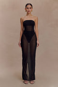 Aoife Mesh Maxi Skirt - Black