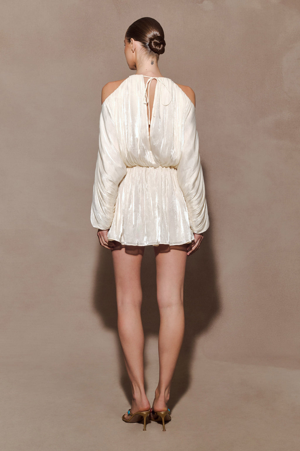 Minna Halter Mini Dress - Opal White