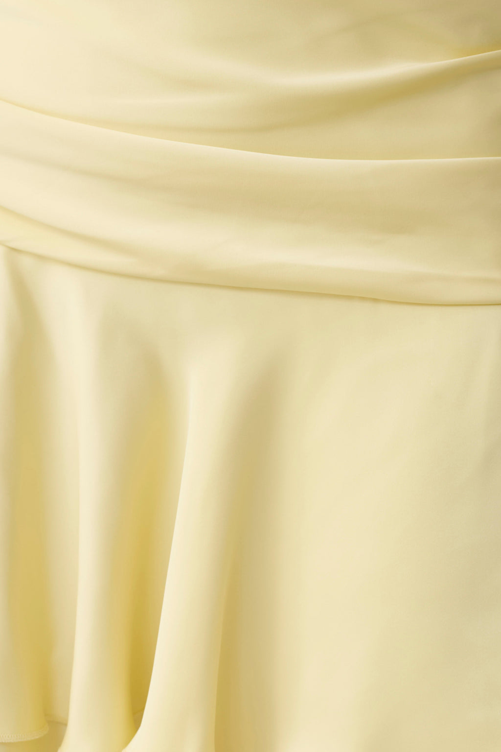 Poppy Satin Halter Mini Dress - Lemon