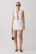 Tessa Broderie Mini Skirt - White