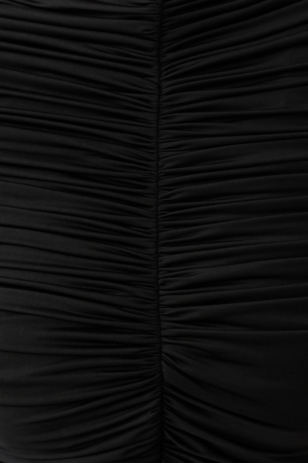 Linh Slinky High Neck Gathered Top - Black