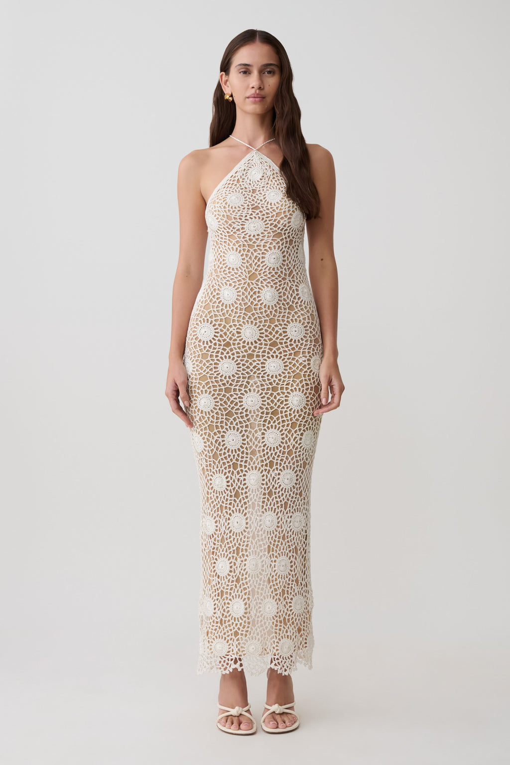 Sam Halter Hand Crochet Maxi Dress - Ivory