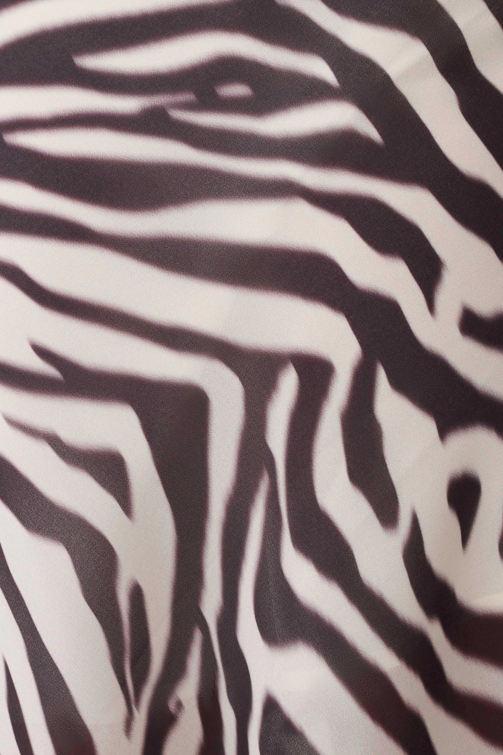 Lana Low Back Chiffon Top - Abstract Zebra Print