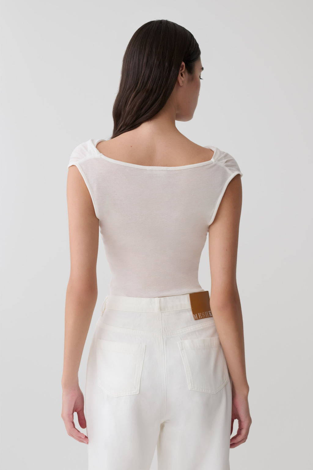 Ciaran Sleeveless Sheer Top - Ivory