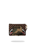 EXTERIOR GOLD ZIP POCKET SHARKS IN PARIS CROSSOVER CLUTCH