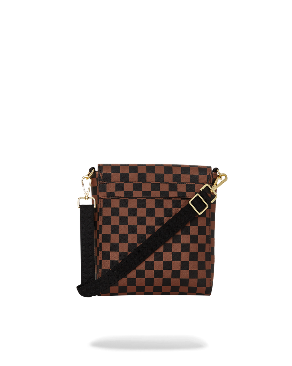 EXTERIOR GOLD ZIP POCKET SHARKS IN PARIS MESSENGER SLING BAG