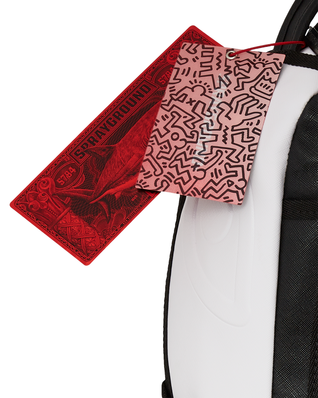 KEITH HARING BIG BLUE PURSE ART BACKPACK