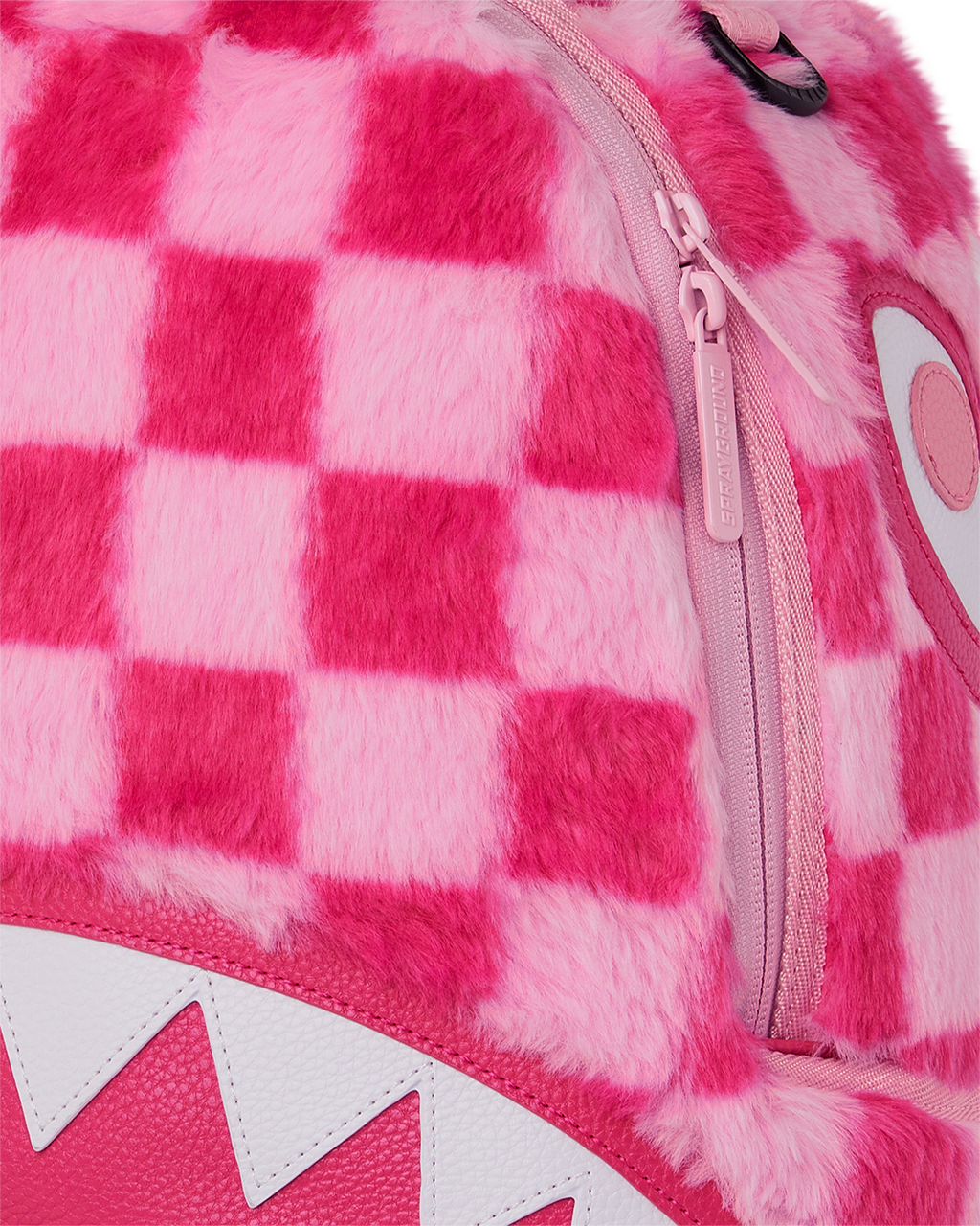 FURZILLA SHARK (PINK CHECK) BACKPACK
