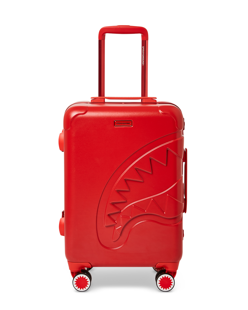 MOLDED SHARKITECTURE RED HARDSHELL CARRY-ON LUGGAGE