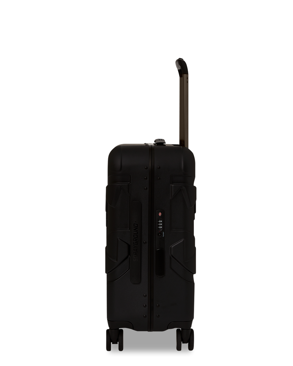 REALITY CHECK SHARKITECTURE CARRY-ON JETBLACK LUGGAGE (GUNMETAL HARDWARE)