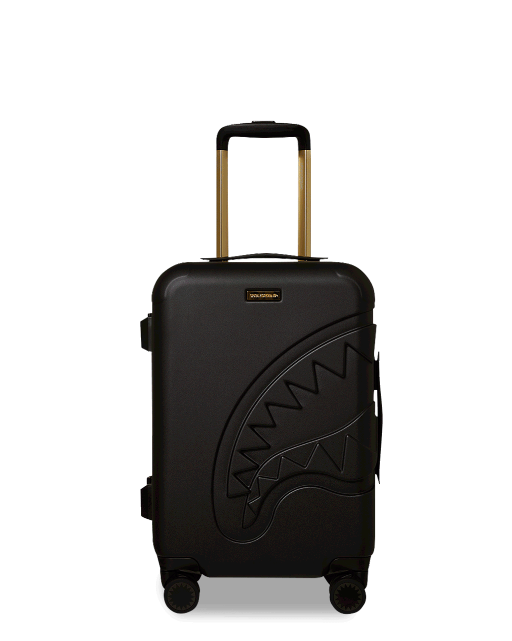REALITY CHECK SHARKITECTURE CARRY-ON JETBLACK LUGGAGE (GOLD HARDWARE)