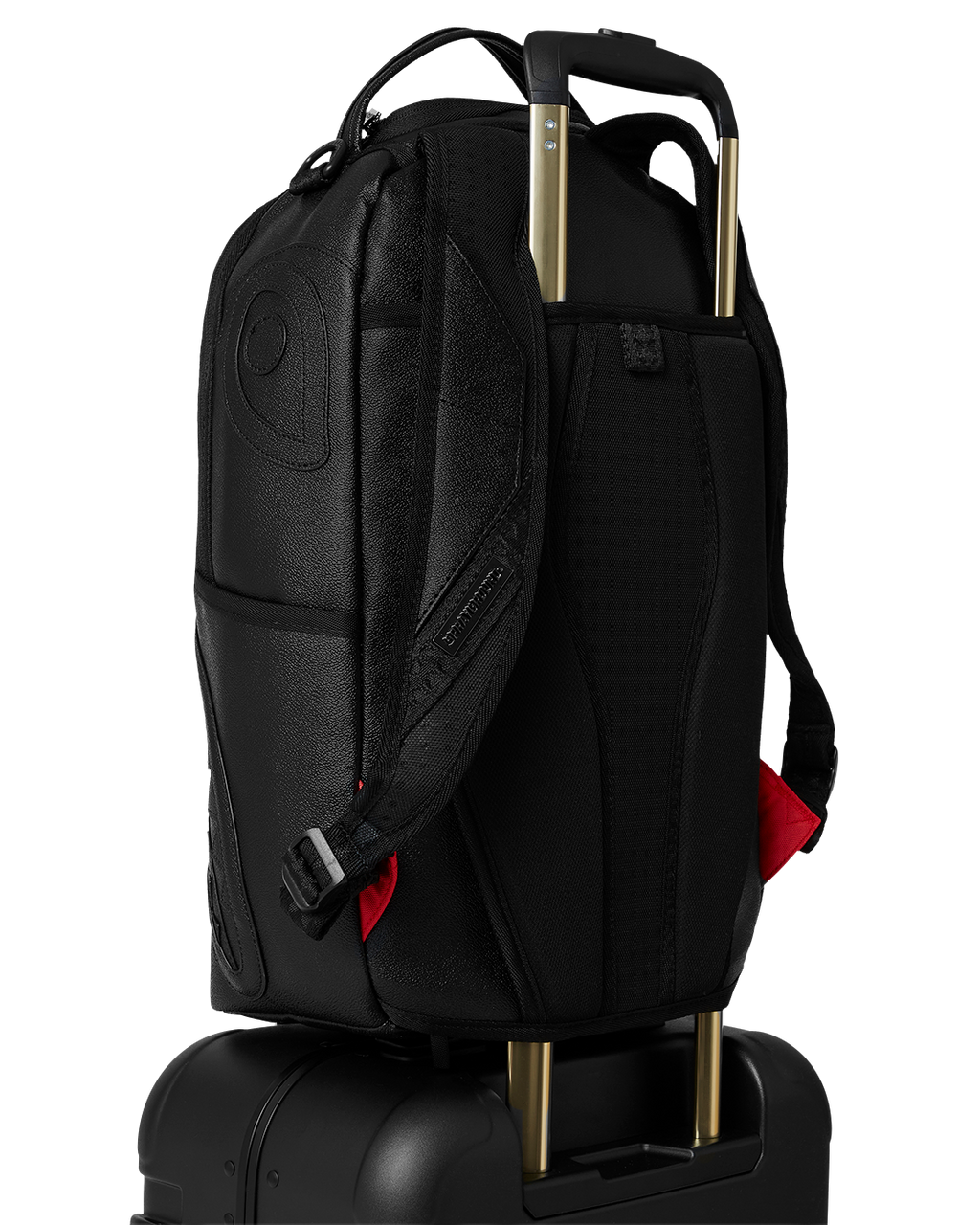 REALITY CHECK SHARKITECTURE CARRY-ON JETBLACK LUGGAGE (GOLD HARDWARE)