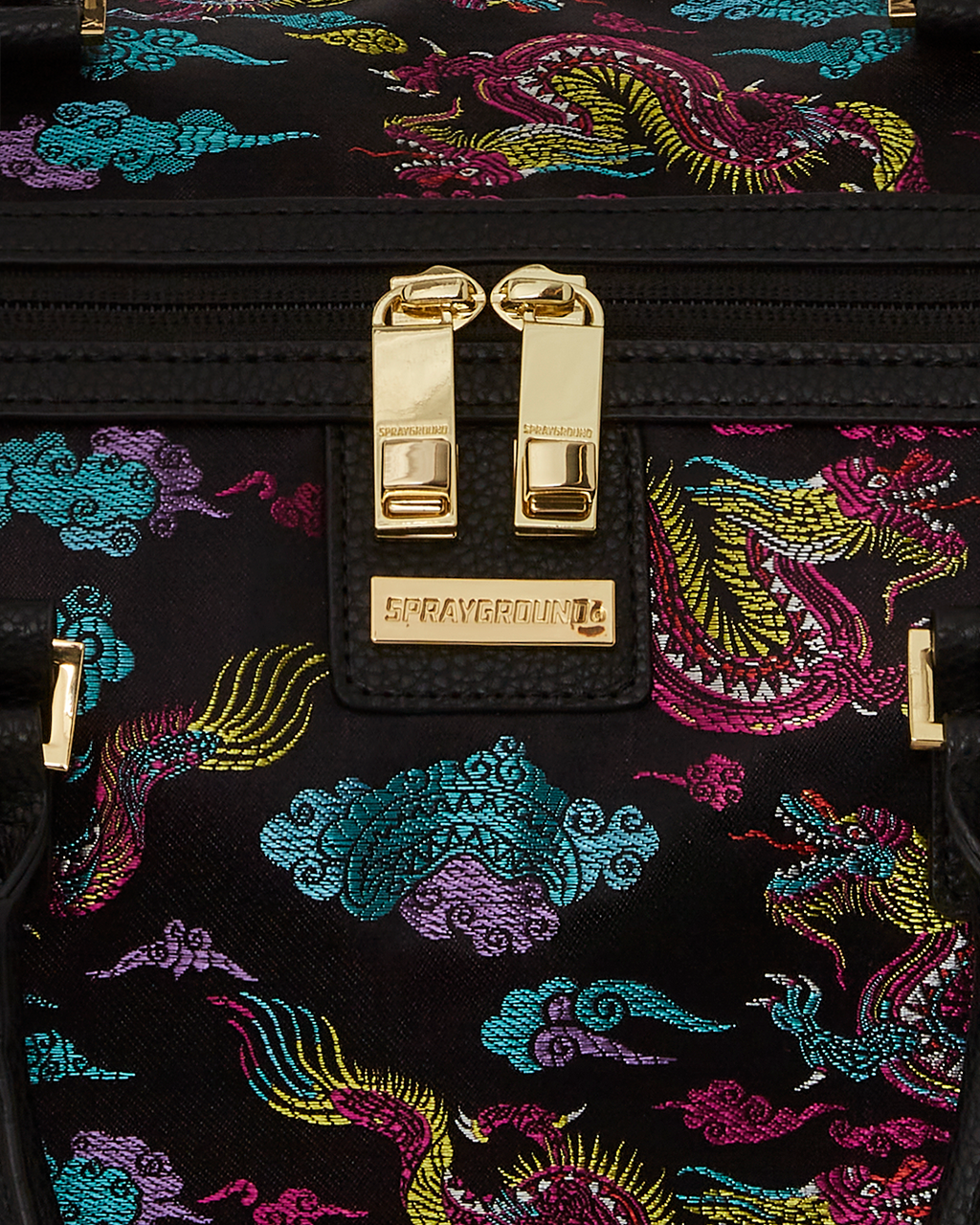 EMBROIDERED DRAGONS DUFFLE