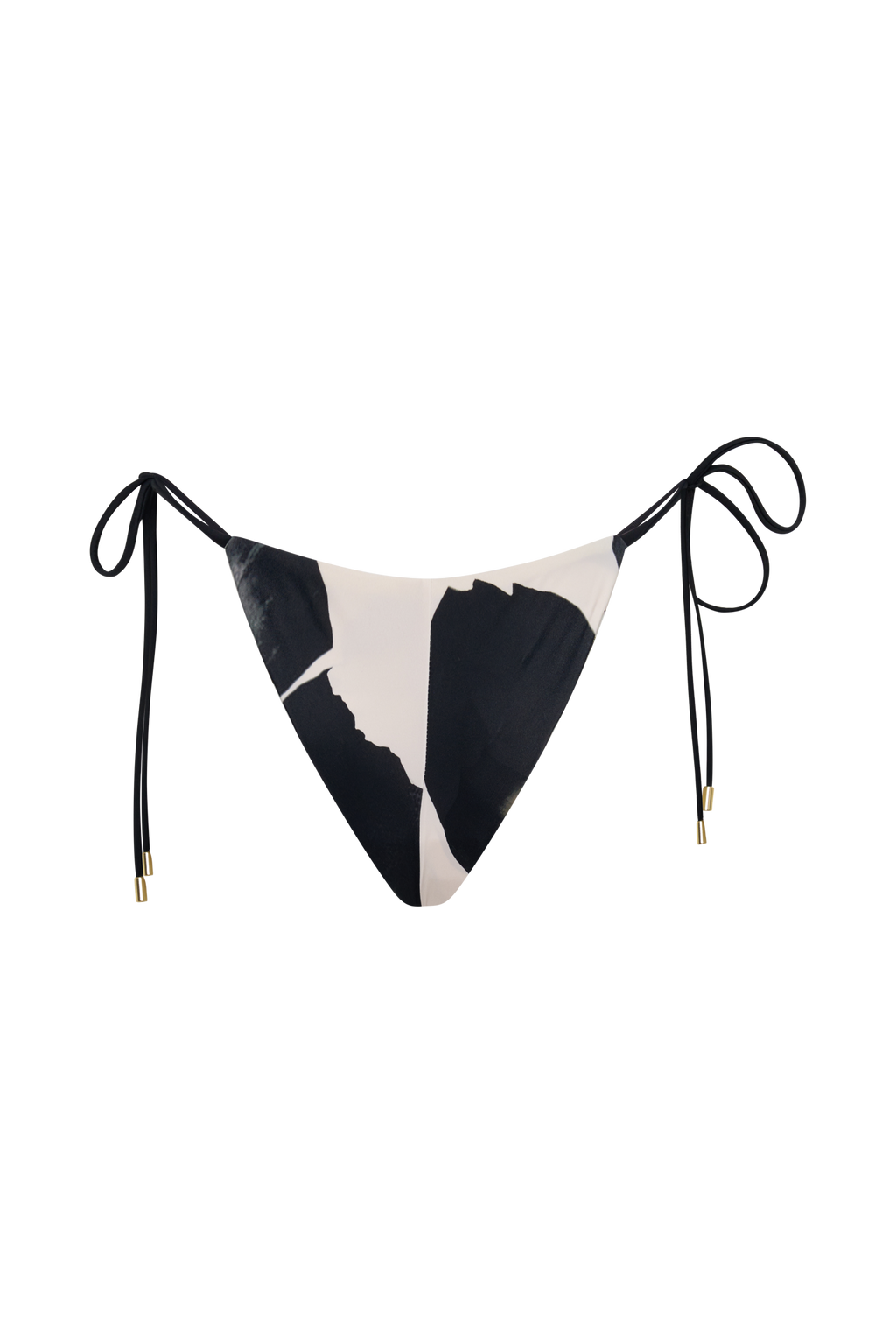 Blossom Side Tie Bikini Bottom - Ivory Oversized Floral Print