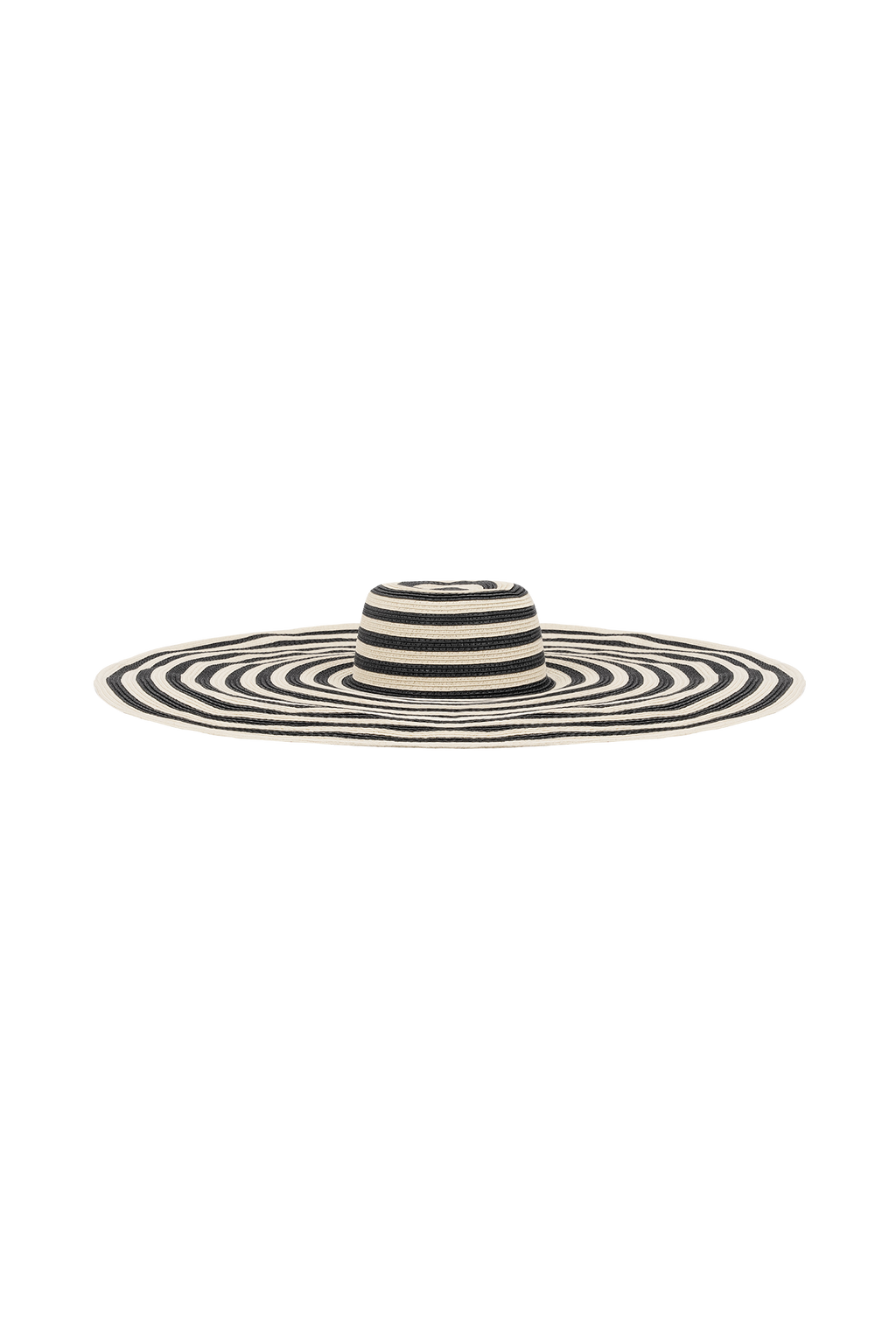Cecil Straw Maxi Hat - Black And Neutral Stripe