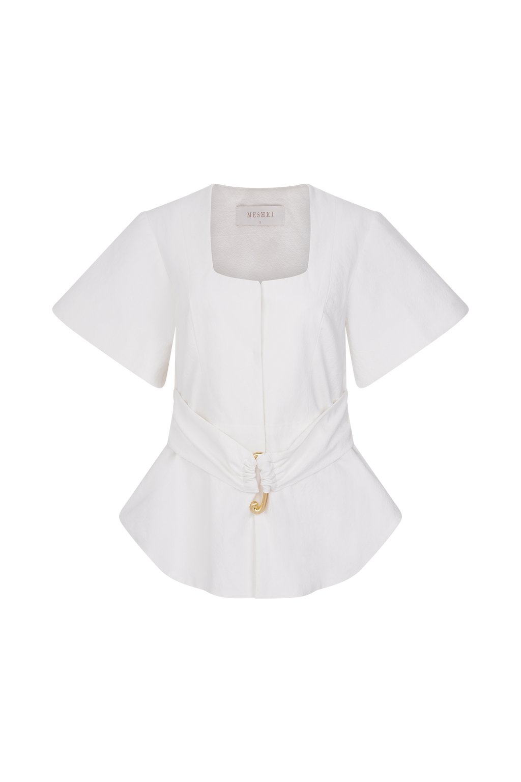 Liberty Cotton Shortsleeve Top - White