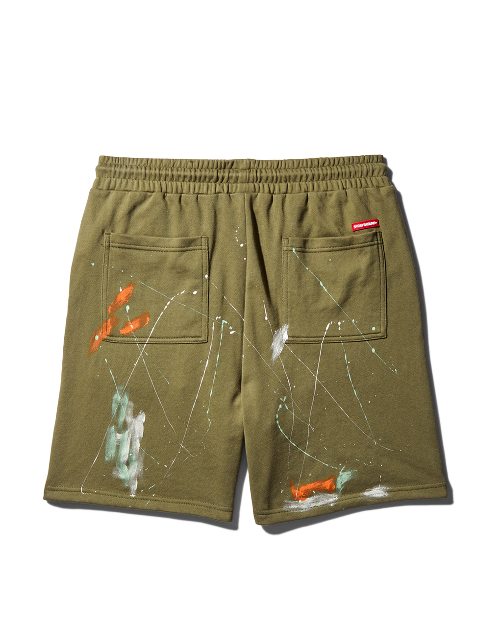 PAINT SPLAT KNIT SHORTS (GREEN)